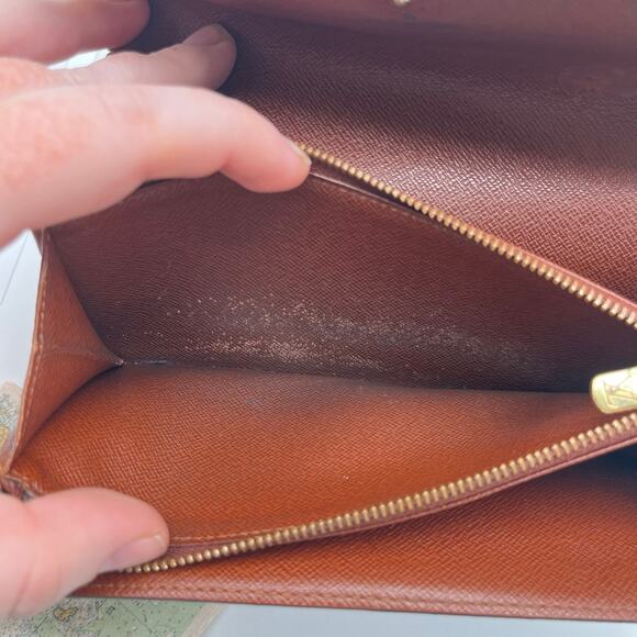 LOUIS VUITTON Monogram Leather Long Wallet with CERTIFICATE of AUTHENTICATION - Picture 16 of 16